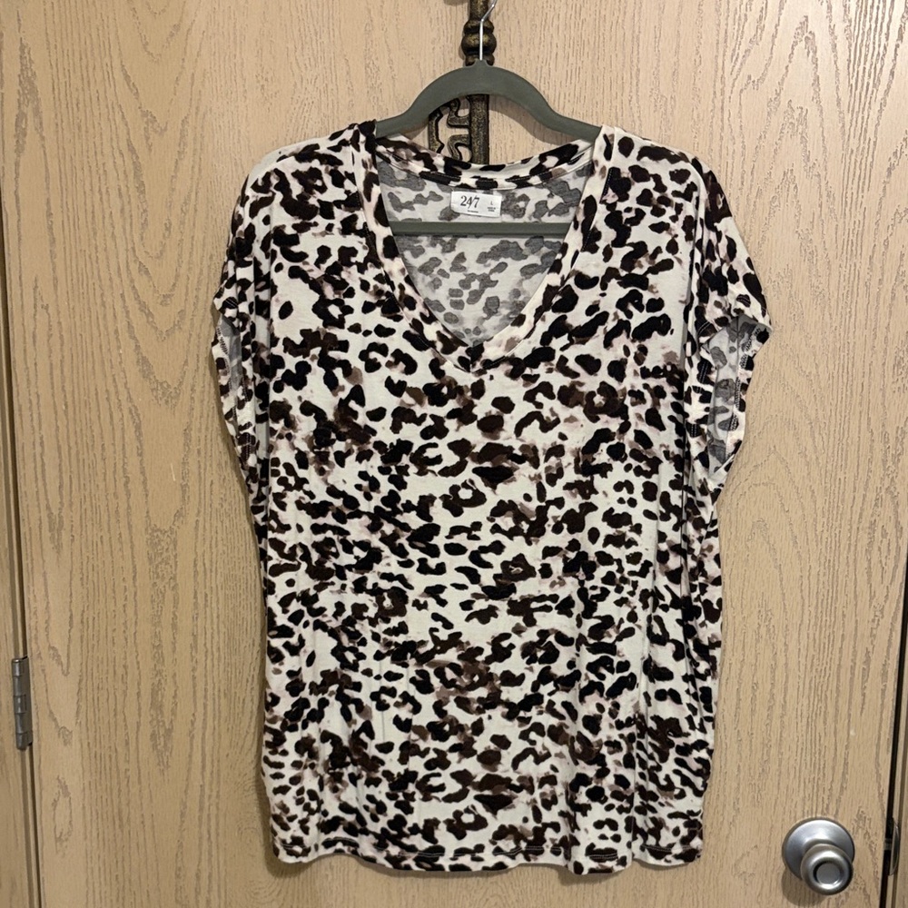 Maurices Leopard Print V-Neck Blouse